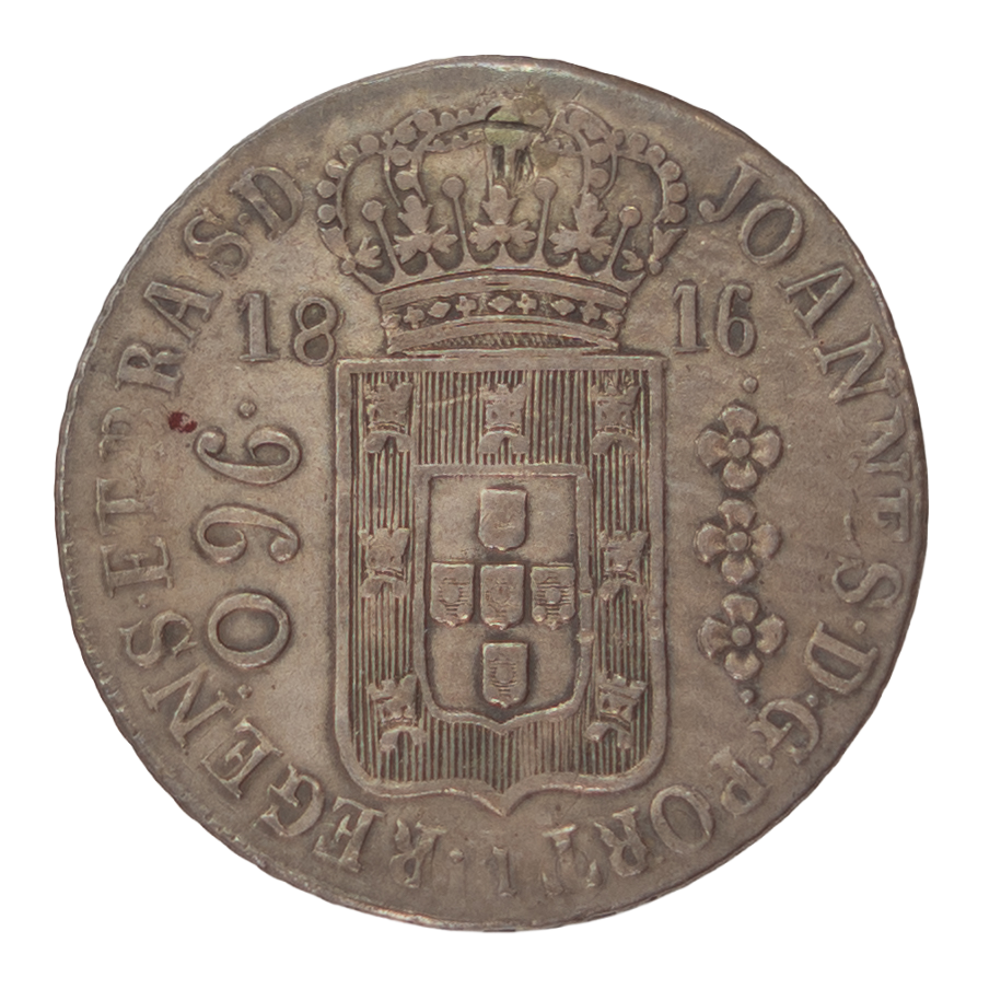 Brasil D. João P. Regente 960 Réis 1816 Rio de Janeiro Prata 