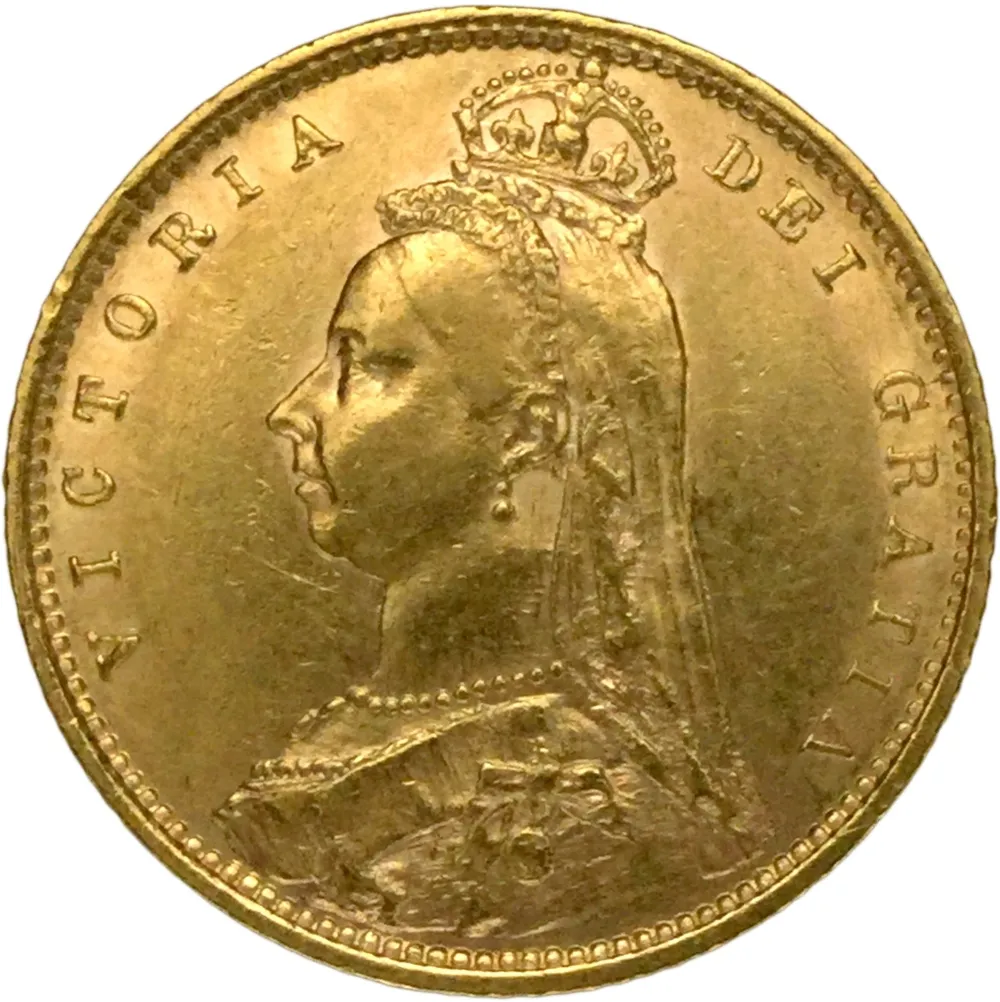 UK 1/2 Libra Vitoria (Coroada Brasão) Ouro