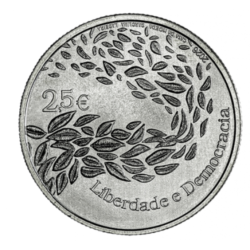 Portugal 2,50€ Liberdade e Democracia (Cupro-Níquel) 2026 
