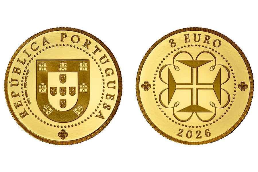 8€ Moeda Emblemática de Portugal (Ouro Proof – 1/4 Oz) 2026