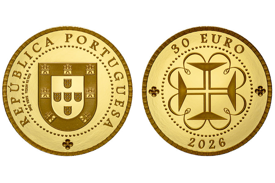 30€ Moeda Emblemática de Portugal (1 onça de Ouro, 31,1 gr.) 2026