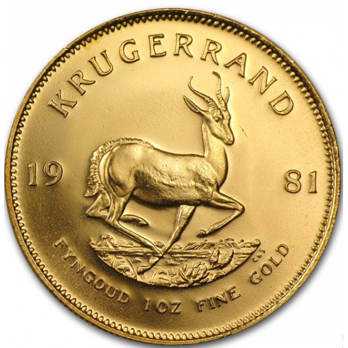 África do Sul Krugerrand vários anos ouro