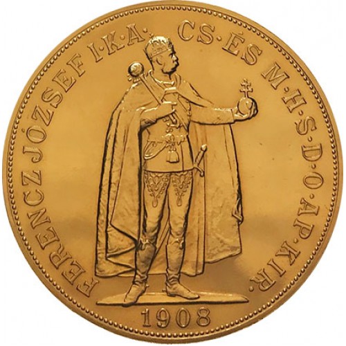 Hungria 100 Korona 1908 Ouro