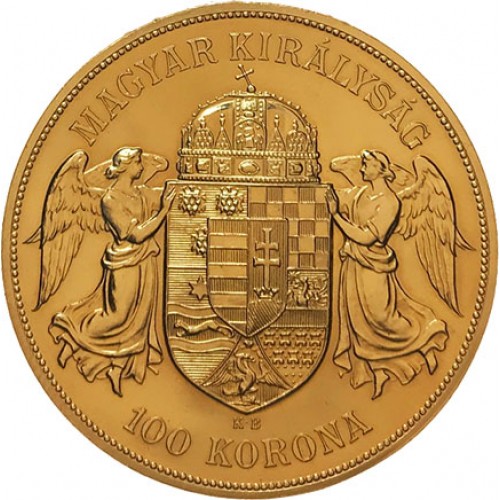 Hungria 100 Korona 1908 Ouro