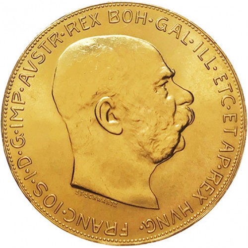 Austria 100 Coroas 1915 Ouro