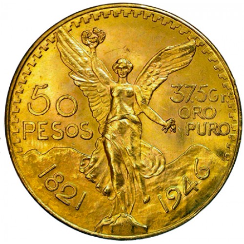 Mexico 50 Pesos 1946 Ouro