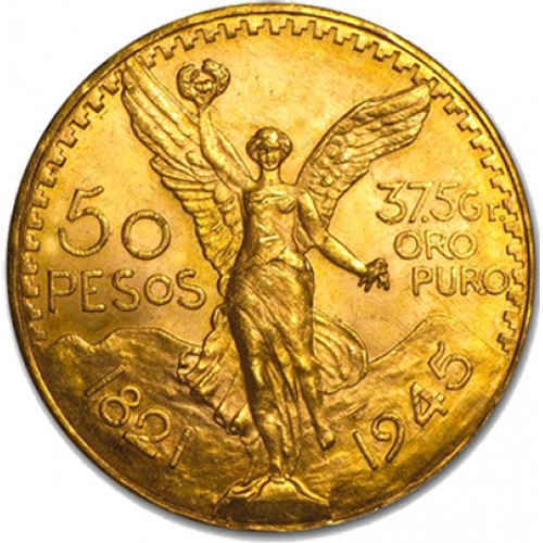 Mexico 50 Pesos 1945 ouro