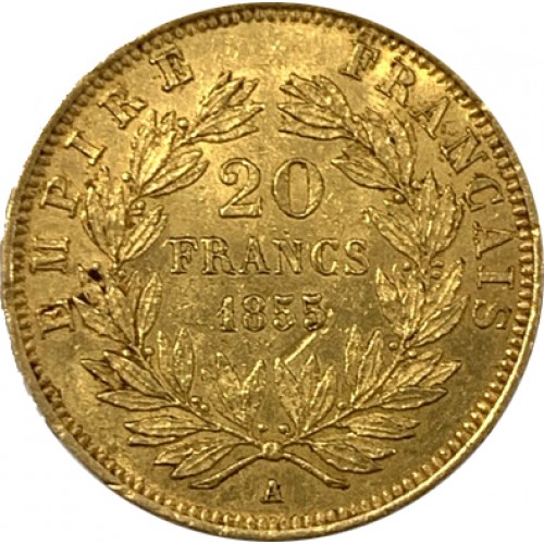 França 20 Francos Napoleão III ouro