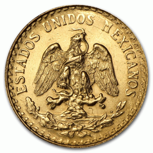 Mexico 2 Pesos de 1945 ouro