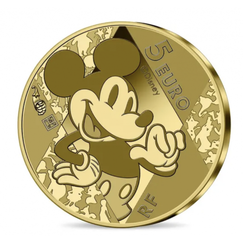 França 5€ 100 Anos da Disney Ouro 2023