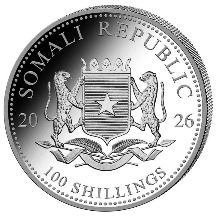 Somália 100 Shillings 1. oz prata Elefante 2026