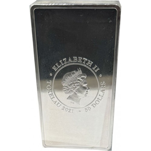 Tokelau (New Zealand) 50 Dollars (Barra 1 kilo Prata Fina) 2021