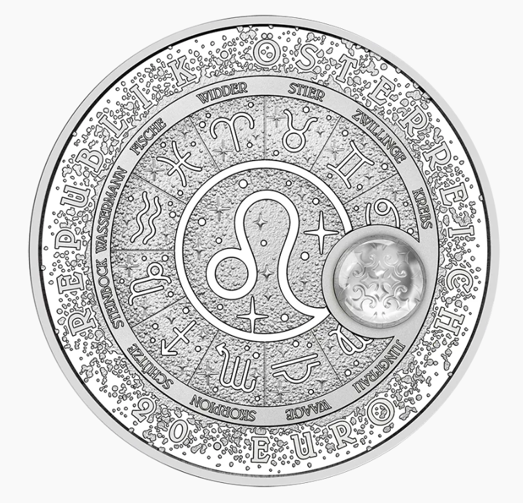 Áustria 20€ Signo - Leão Proof 2026