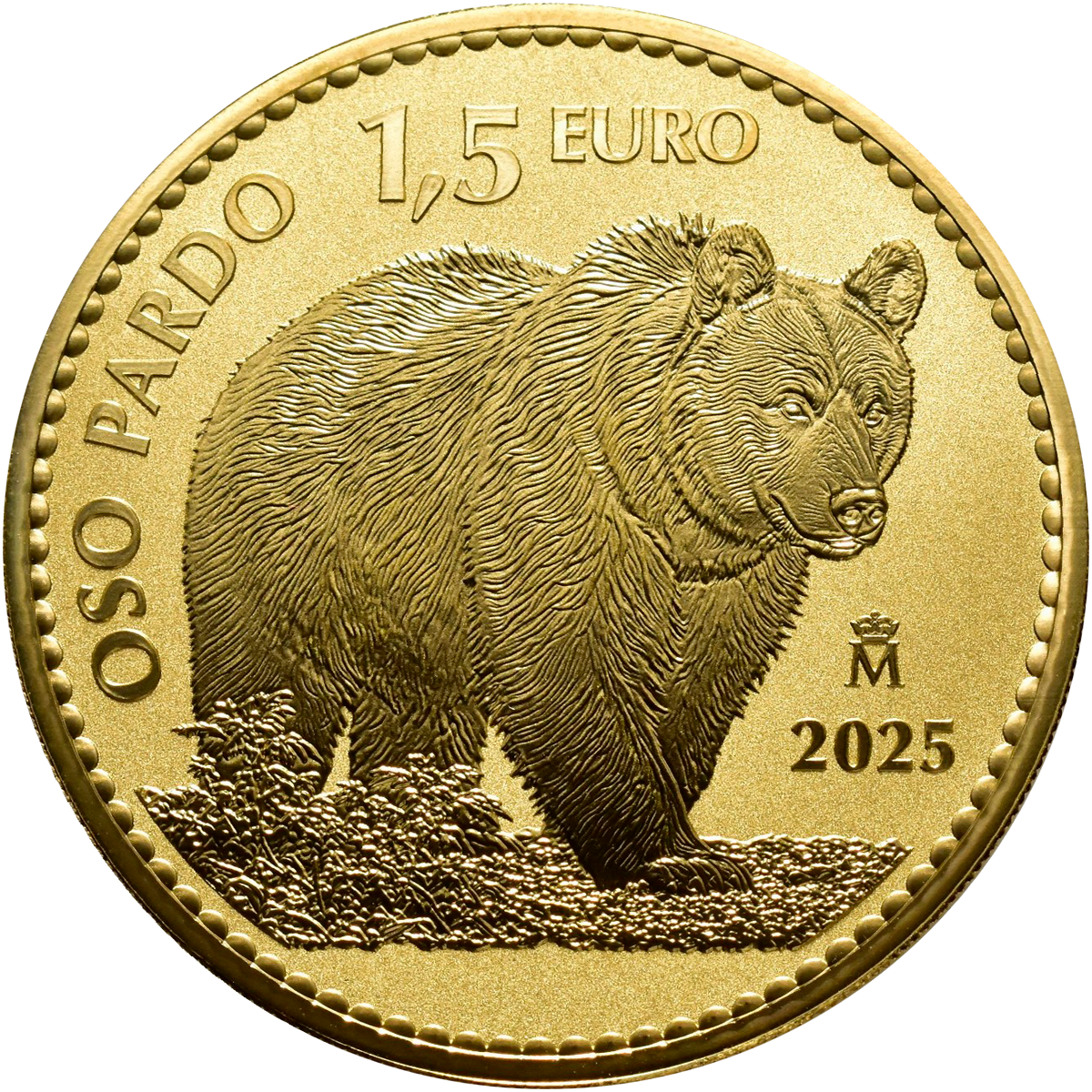 1,5€ Urso Pardo (1 oz. Ouro) 2025