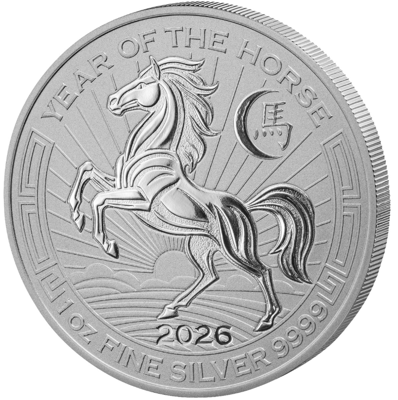 Rwanda 50 Francos Ano do Cavalo 1oz 2026
