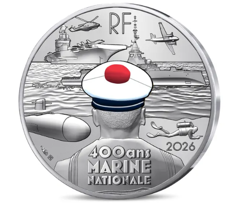 França 10€ 400 Anos da Marinha Francesa 2026