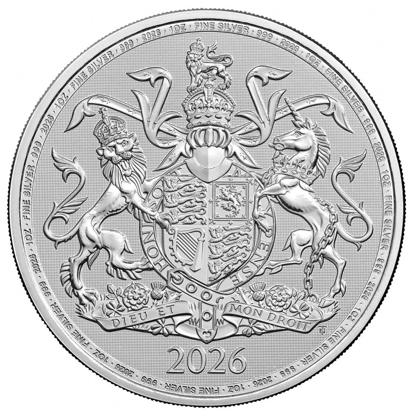 UK 2 Pounds Brasão de Armas 1oz 2026
