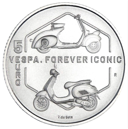 Itália 5€ 80 Anos da Vespa 2026