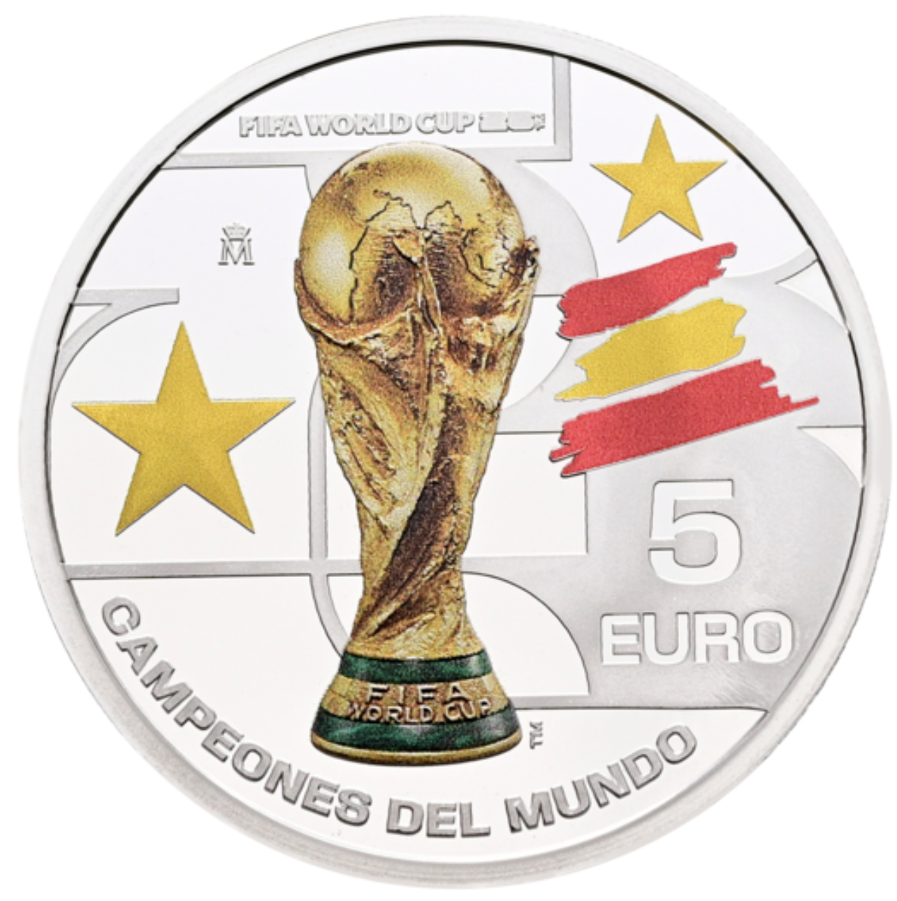 Espanha 5€ Campeões do Mundial da FIFA 2026 Prata Proof