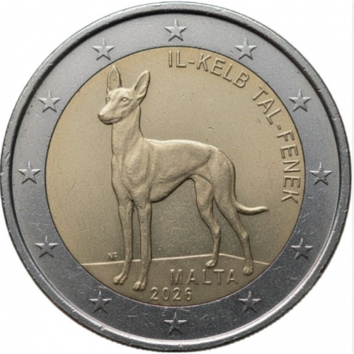 Malta 2€ O cão do Faraó 2026 CN