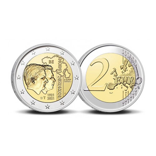 Bélgica 2€ União Económica Belgo Luxemburguesa 2021 (aleatório)