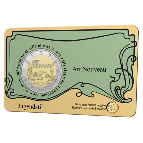 Bélgica 2€ Arte Nova 2023 versão francesa