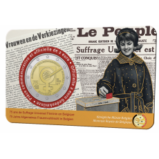 Bélgica 2€ Sufrágio Feminino 2023 conjunto de 2 coincards (versão francesa e holandesa)