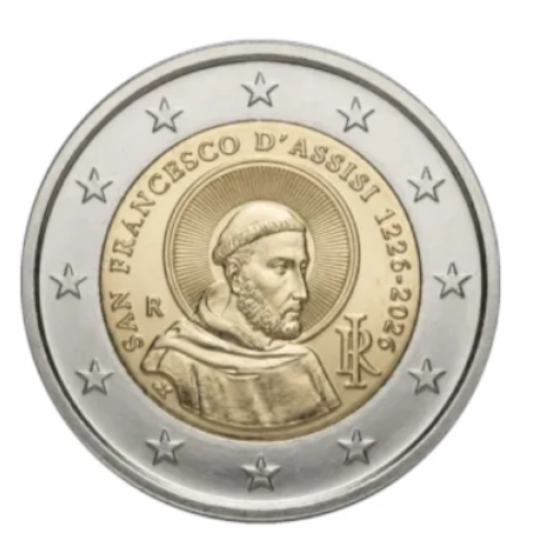 Itália 2€ 800 Anos da Morte Francisco D´Assis 2026
