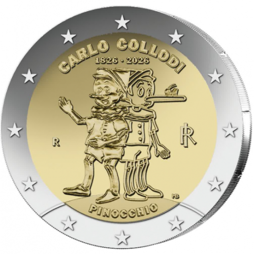Itália 2€ Carlo Collodi - Pinóquio 2026