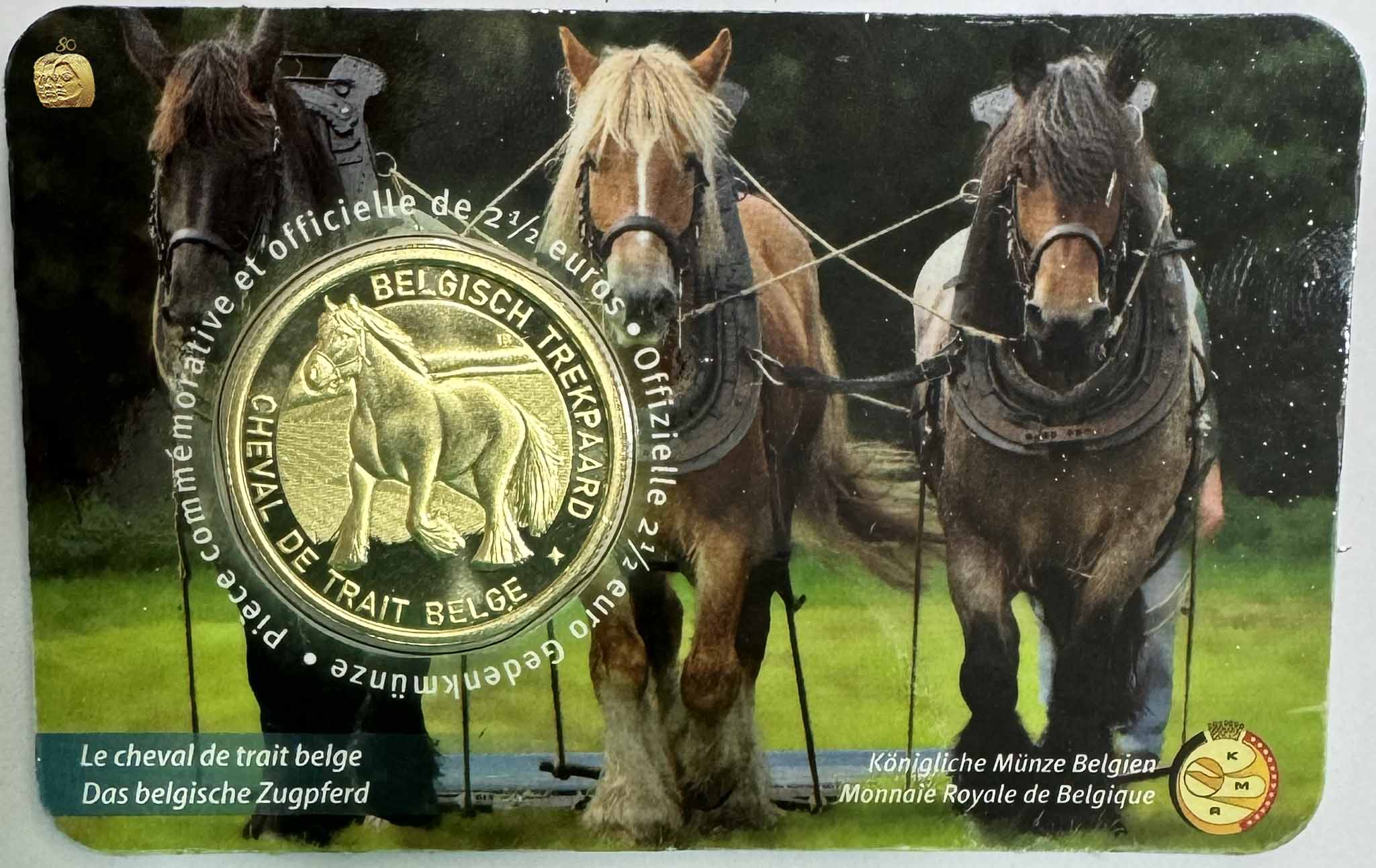 Bélgica 2,5€ Cavalo 2026 Versão Francesa