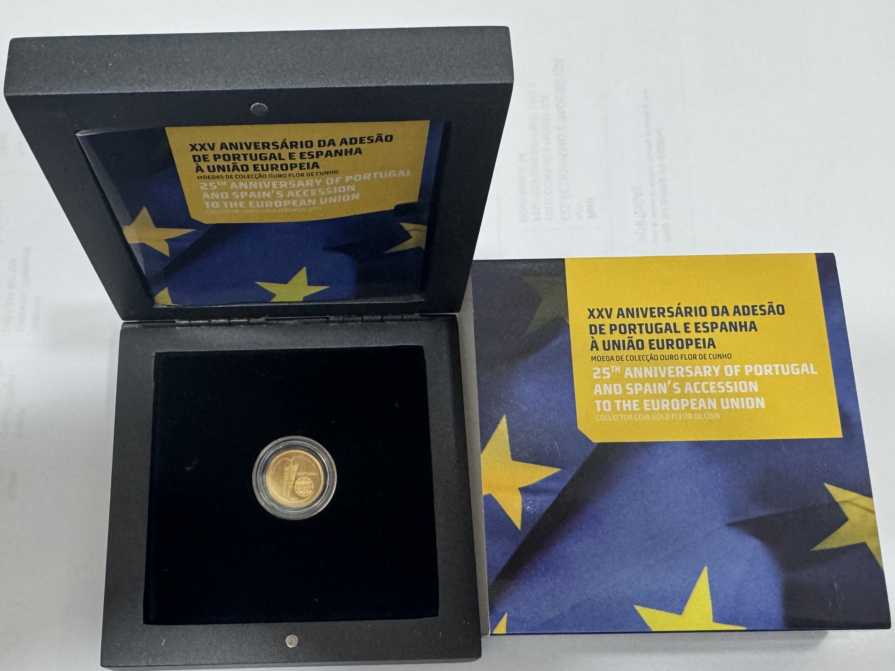 Portugal 1/4€ XXV Aniversário da Adesão de Portugal e Espanha à União Europeia Ouro 2011