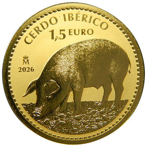 Espanha 1,50€ Porco Ibérico (1oz. .999 Ouro) 2026