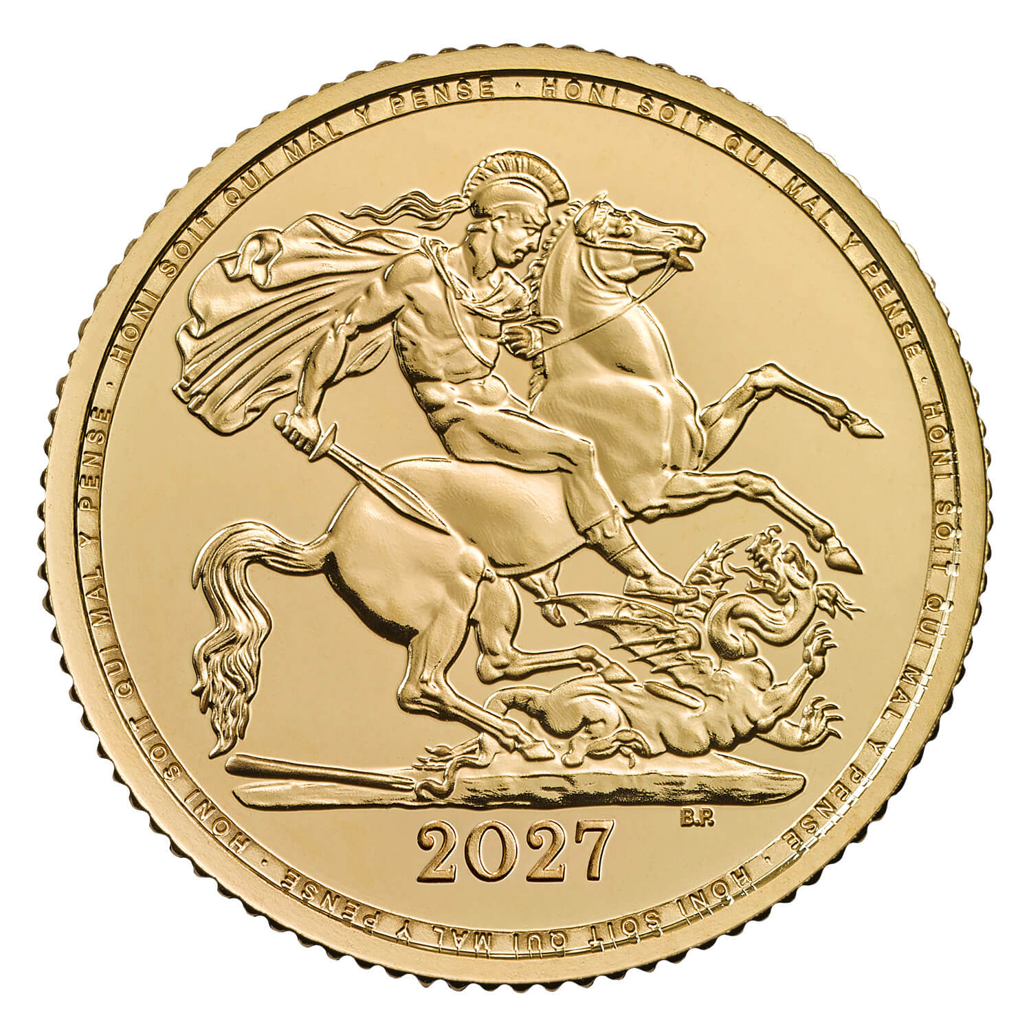 UK 1/2 Libra (Half Sovereign) Carlos III 2027 Ouro 