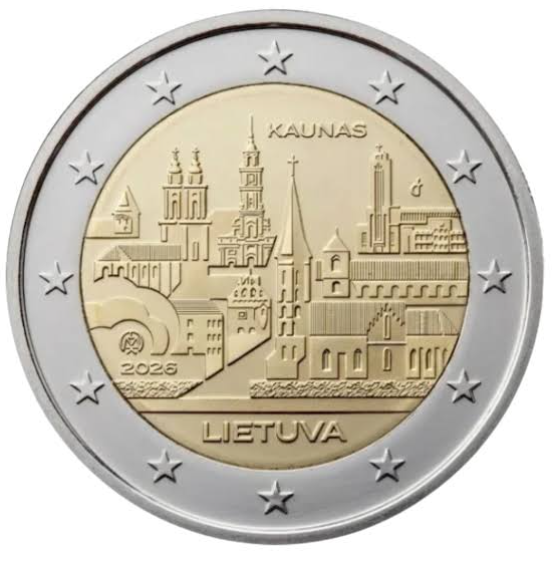 Lituânia 2€ Kaunas 2026