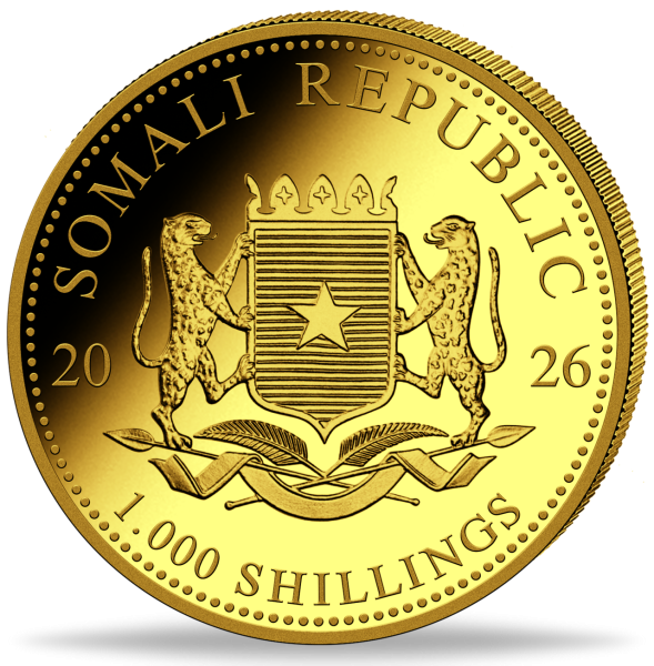 Somalia 1.000 Shillings - Leopardo (1oz. Ouro) 2026