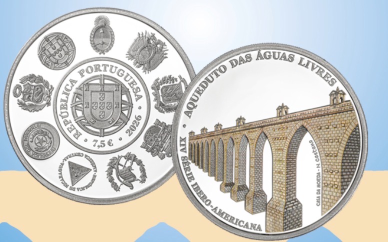 Portugal 7,5€ Aqueduto das Águas Livres 2026 Prata Proof
