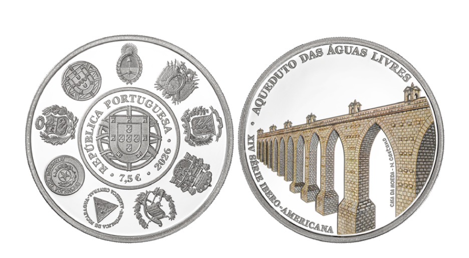 Portugal 7,5€ Aqueduto das Águas Livres 2026 Prata Proof