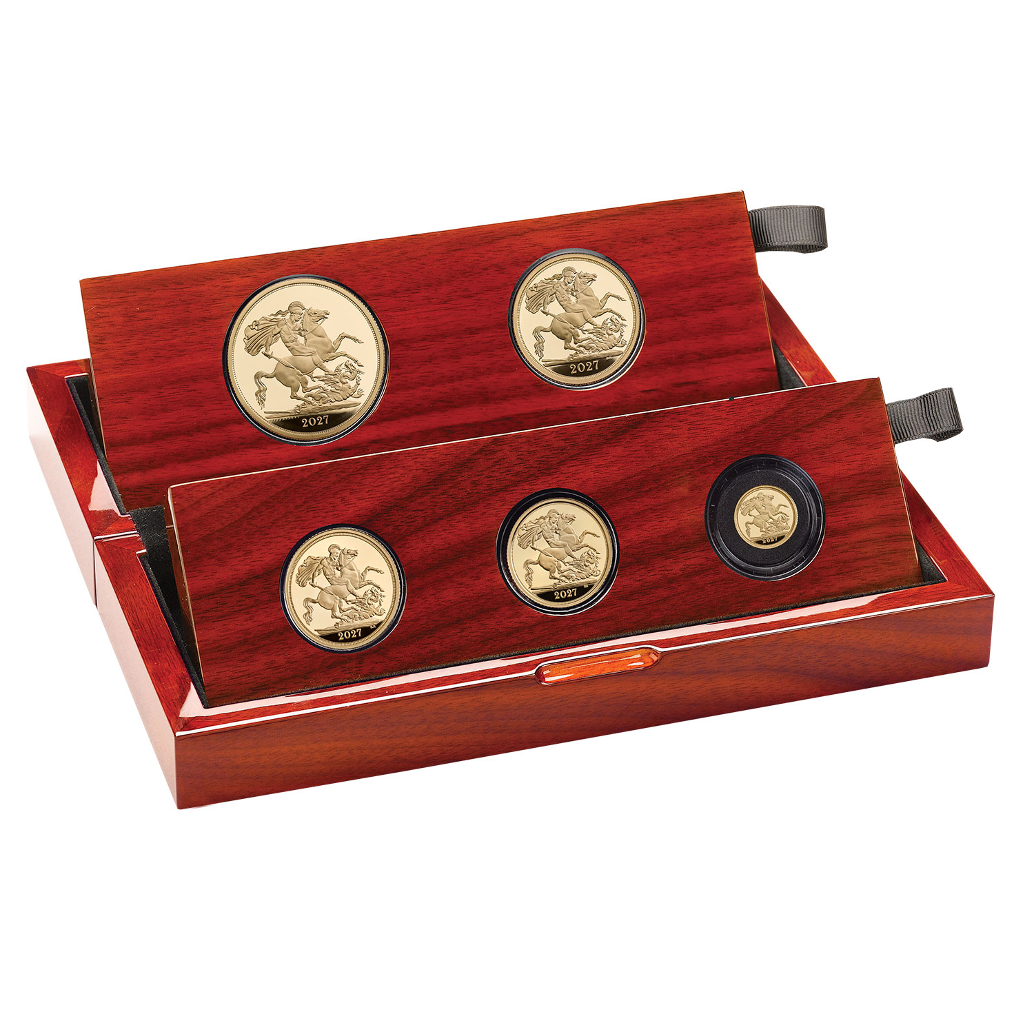 UK Libras (Sovereign) Set de Cinco Moedas em ouro Proof  2027