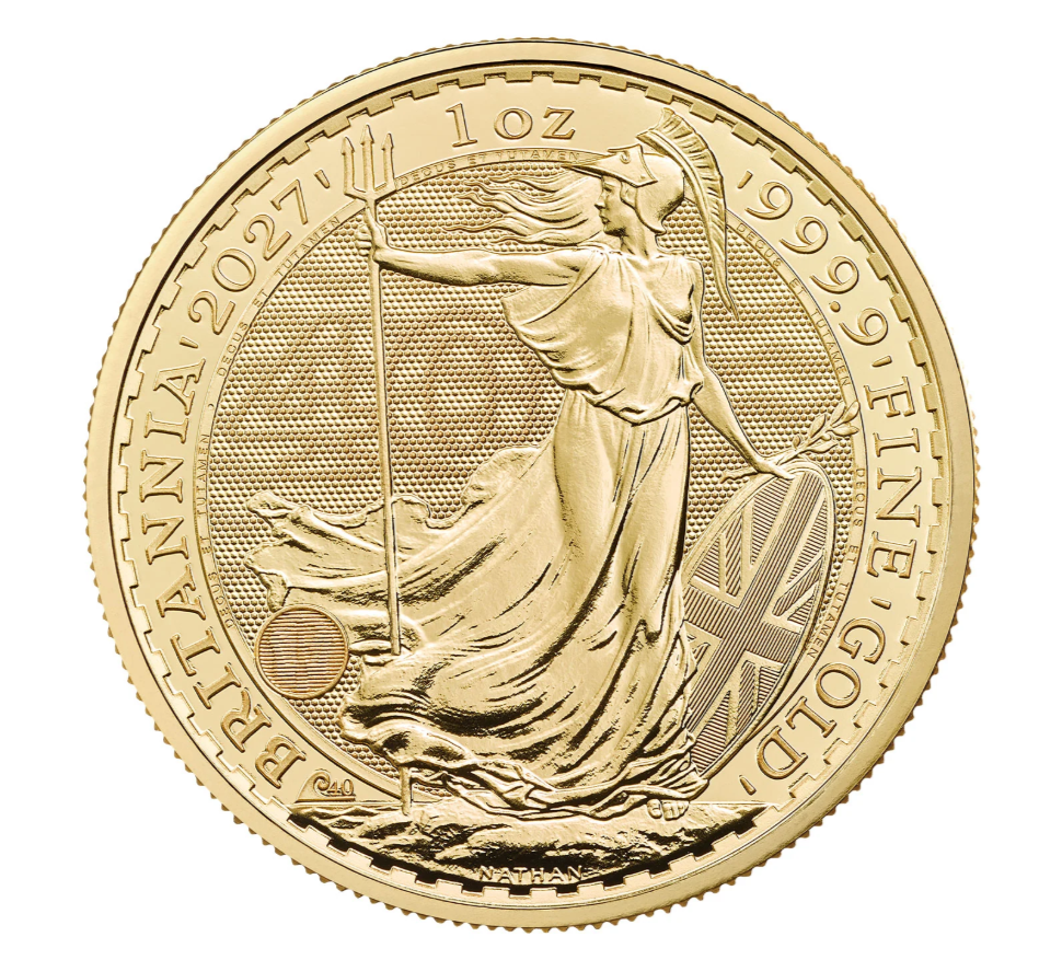 UK 100 Pounds Britannia 1oz Ouro 2027