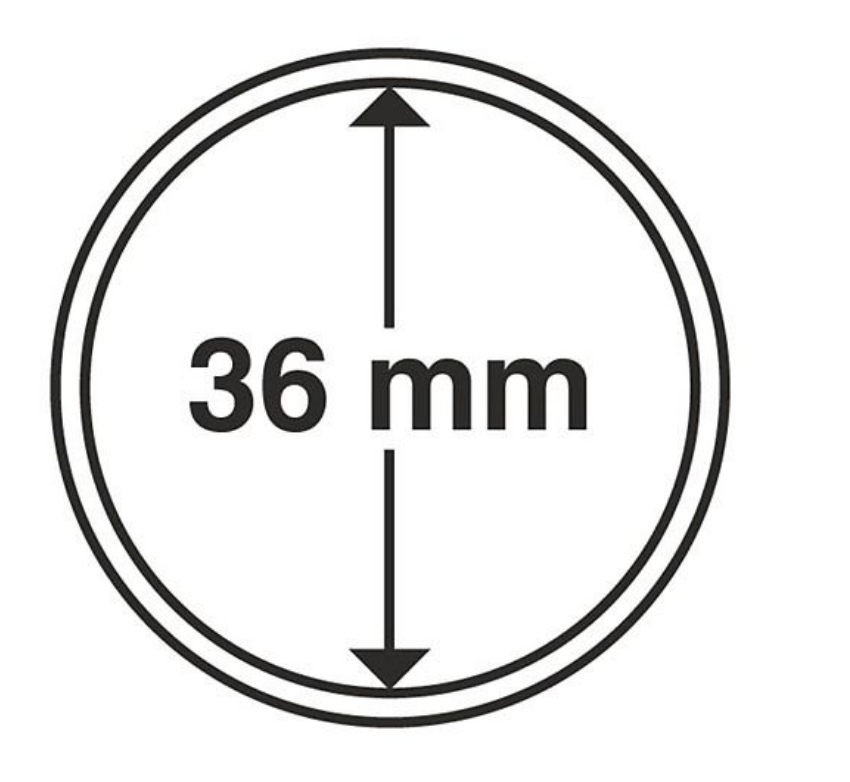 10 Cápsulas para moedas 36mm