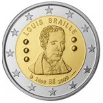 Bélgica 2€ Louis Braille 2009