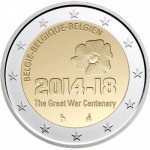 Bélgica 2€ 100 anos da 1º Guerra 2014