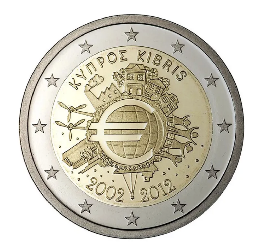 Chipre 2€ 10 Anos do Euro 2012