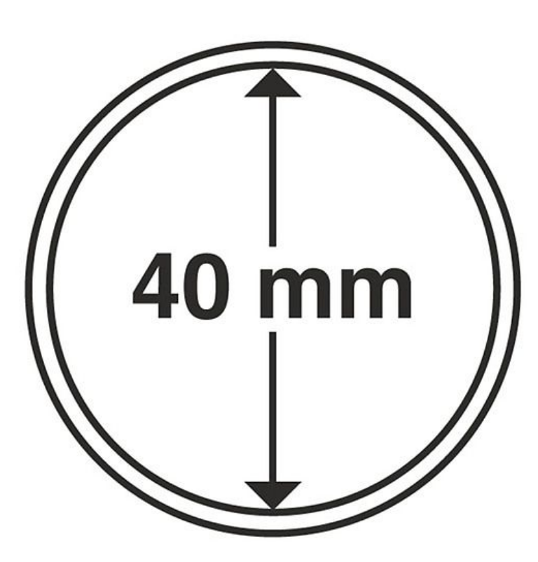 10 Cápsulas para moedas 40mm