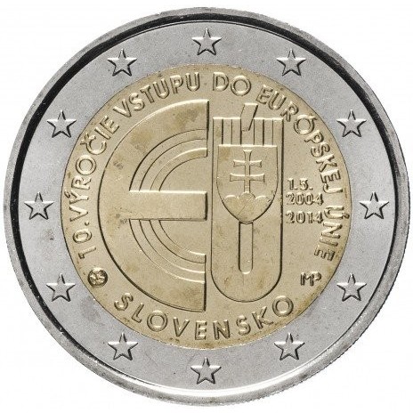 Eslováquia 2€ 10ºAniv da Adesão á U.E 2014