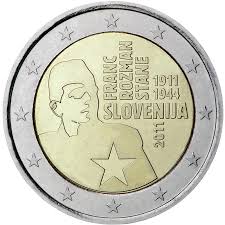 Eslovénia 2€ 100 anos do Nasc de Franc Rozman Stane 2011