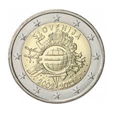 Eslovénia 2€ 10 anos do Euro 2012