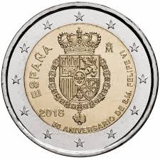 Espanha 2€ 50º Aniv do Rei Filipe VI 2018