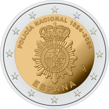 Espanha 2€ Polícia Nacional 2024