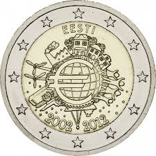 Estónia 2€ 10 anos do Euro 2012